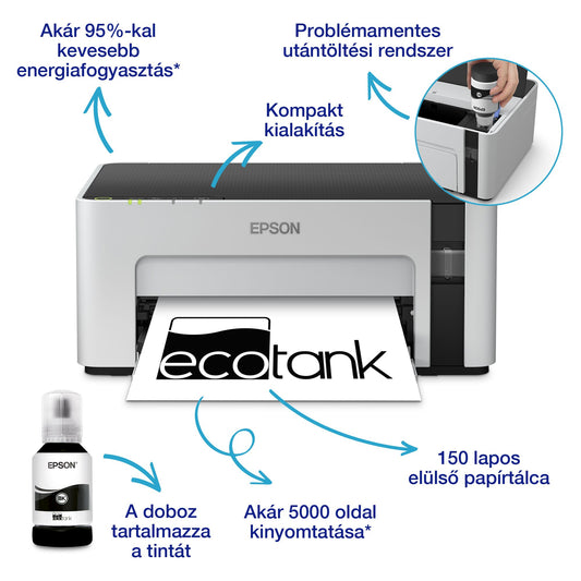 Epson EcoTank M1120 mono A4 tintasugaras nyomtató, WIFI