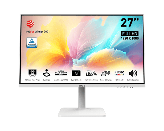 MSI Modern MD2712PW IPS FHD 100Hz monitor, fehér