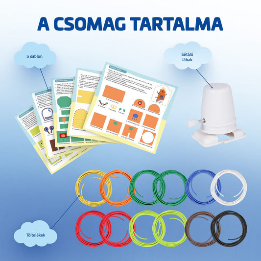 LAMAX ArtKid1 3D Robo Set  3Dtoll nyomtatószál és robot sablon