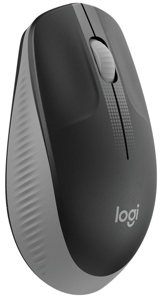 Logitech M190 teljes méretű vezeték nélküli optikai egér középszürke-fekete (910