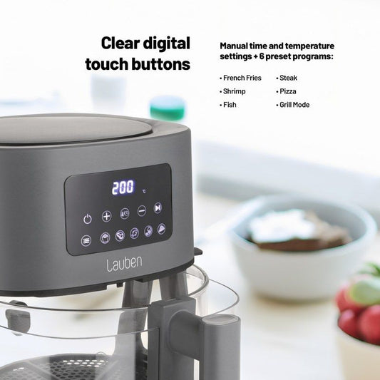 Lauben Glass&Grill Air Fryer 3in1 5500BG 3 az 1-ben forró levegős sütő Grill fun