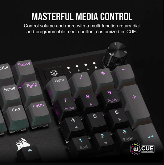 CORSAIR K70 CORE RGB Gamer billentyűzet, szürke/fekete