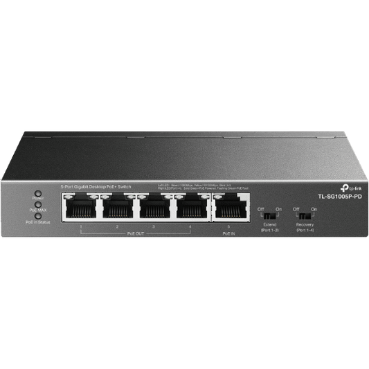 TP-LINK TL-SG1005P-PD 5-Port Gigabit Desktop PoE+ Switch