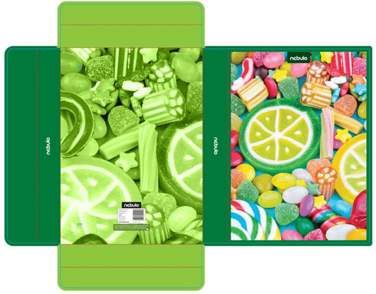 Candy füzetbox A/4, hullámkarton, gazdaságos kivitel, Nebulo