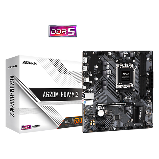 ASROCK Alaplap AM5 A620M-HDV/M.2 AMD A620, mATX