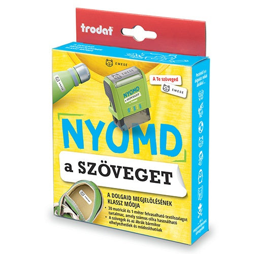 Bélyegző Trodat Stamp`n Stick kirakós szett textilfestékkel és címkékkel