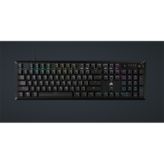 CORSAIR Vezetékes Billentyűzet Gaming, K70 CORE RGB, Mechanikus, MLX Red switch, 104 gombos, US, fekete