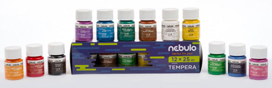 Tégelyes temperakészlet, 12x25ml, Nebulo