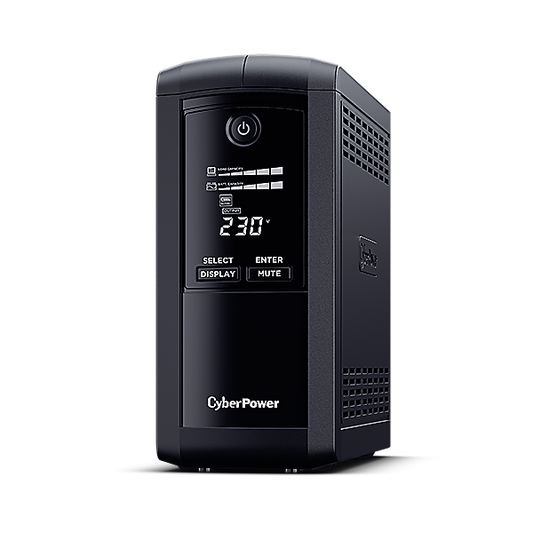 CYBERPOWER UPS VP700ELCD (4x Schuko) 700VA 390W 230V szünetmentes tápegység + USB LINE-INTERAKTÍV