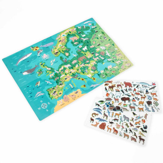 Hol élnek Európa állatai? Matricás oktató játék, Kidea