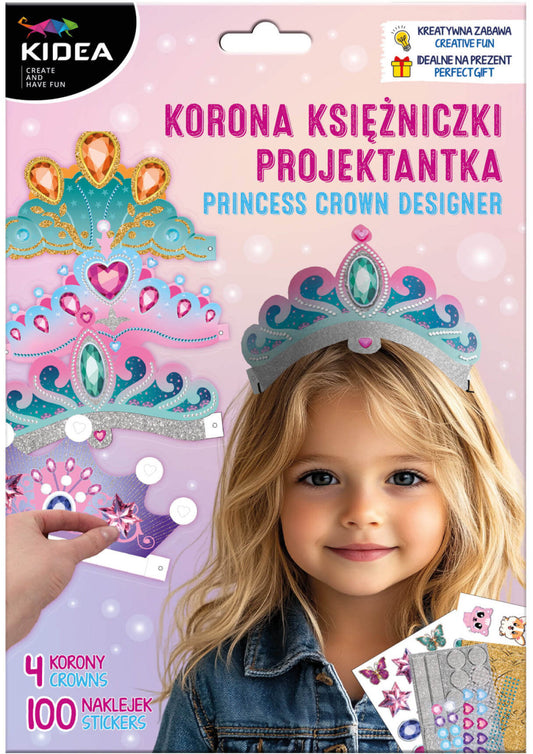 Koronadíszítő készlet (4 papírkorona, 100 matrica), Kidea