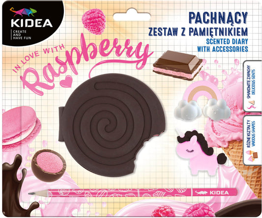 Illatos napló radírral és ceruzával, Raspberry, Kidea