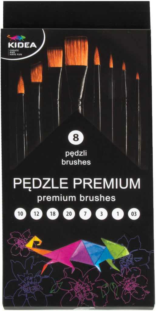 Ecset készlet, 8 db-os, prémium, Kidea