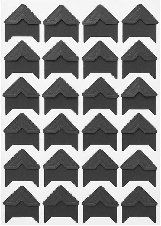 Fotósarok, öntapadós, 2x2cm-es, 48 db-os, fekete