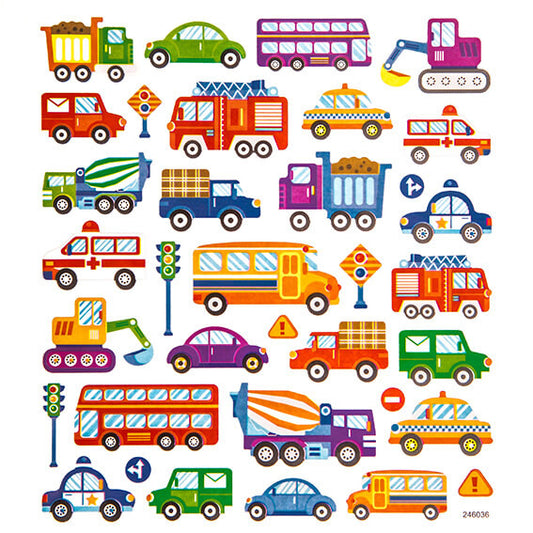 Matrica, járművek, 15x17cm