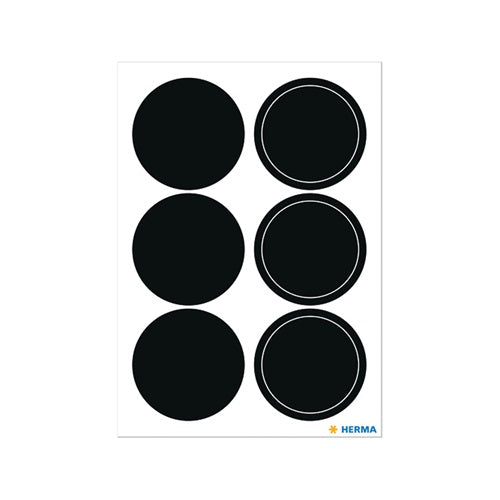 Dekormatrica Herma fekete címke kör