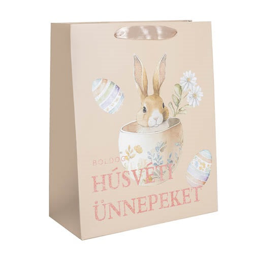 Dísztasak húsvéti 26x32 cm nyuszi kaspóban
