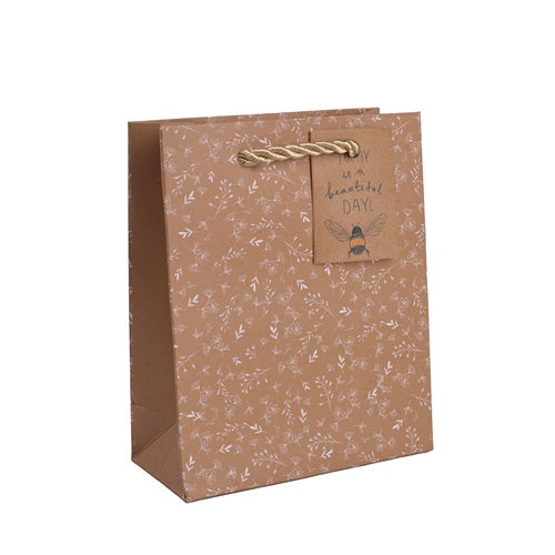 Dísztasak matt 11x14 cm drapp búzakalász