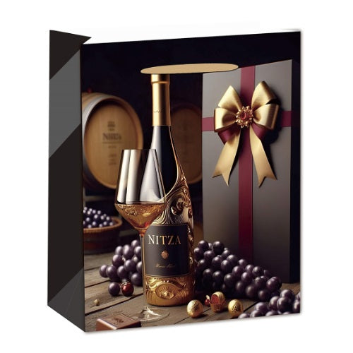 Dísztasak matt 26x32 cm bor és szőlő