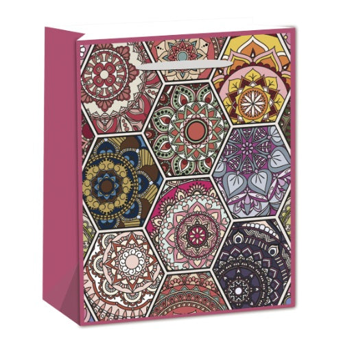 Dísztasak matt 26x32 cm mandalák