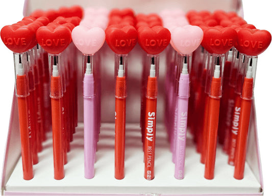 Szivecskés tolóbetétes ceruza, 2 féle