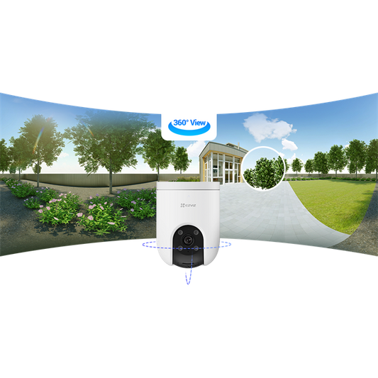 EZVIZ H8C Pro 4 MP kültéri kamera, 2K+ felbontás, 360°panoráma kép, színes éjszakai látás, autómata követés aktívvédelem