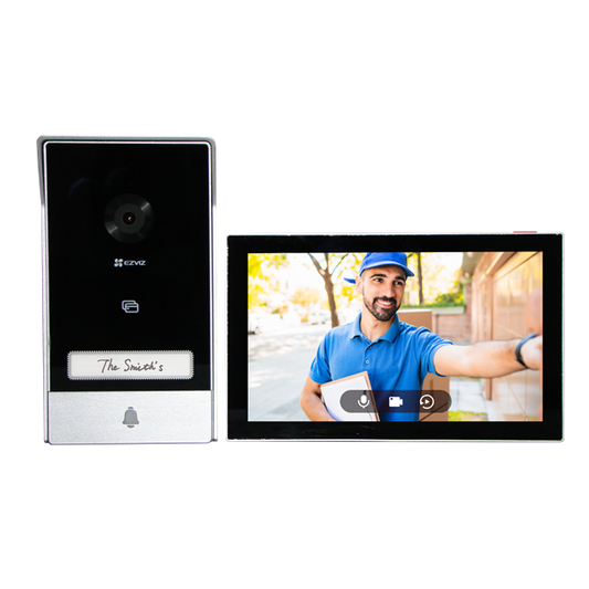 EZVIZ HP7 kültéri színes video kaputelefon, távoli ajtónyitás,inteligens mozgásérzékelés, több csengőhang, mikroSD 512GB