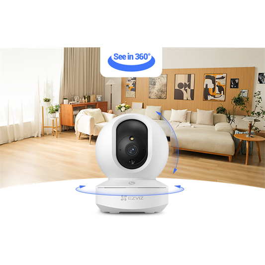 EZVIZ TY1 2K+ 4 MP beltéri kamera, 360°panoráma nézet, járőr mód, színes éjszakai kép, automata zoom, zajészlelés