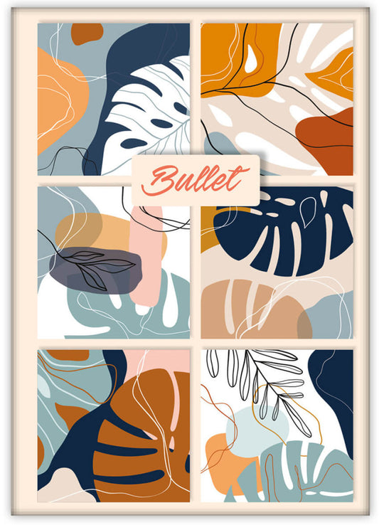 Dayliner Colors Bullet Journal, pontrácsos napló, notesz A/5, Palm