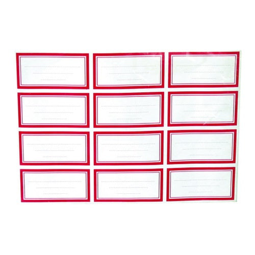 Füzetcímke keretes íves