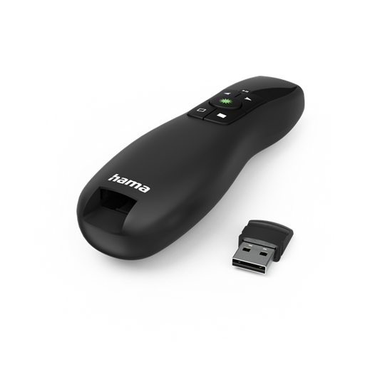 HAMA MULTIMEDIA PRESENTER "GREEN-LIGHT"ZÖLD LÉZER POINTER-REL-fekete