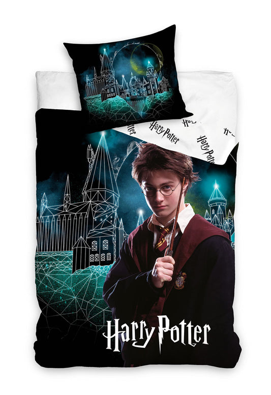 HARRY POTTER prémium ágyneműhuzat-szett 100% pamut 140x200 + 65x65