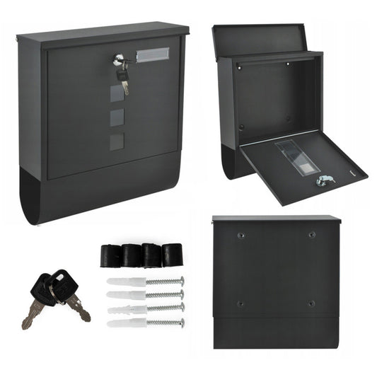 Két oldalról nyitható acél postaláda