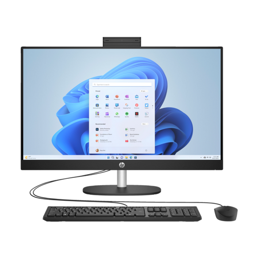 HP AIO 27-cr0008nn 27" FHD AG IPS 300d, Core i3-N300 2.4GHz, 8GB, 512GB SSD, Win 11, fekete