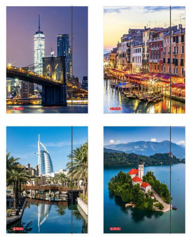 Herlitz gumis mappa A/4, City, többféle