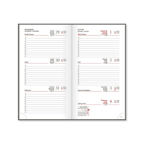 Határidőnapló Period Abstract Zsebnaptár álló Stepped papír 2026