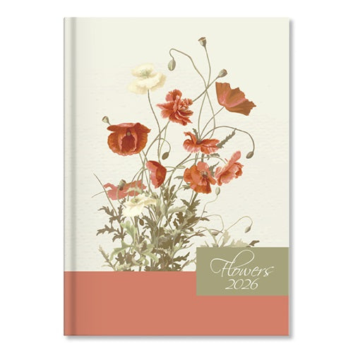 Határidőnapló Period Flowers A/5 napi Beige papír 2026