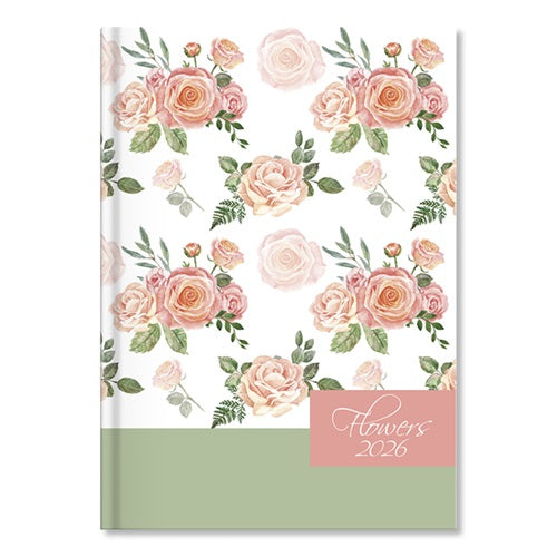 Határidőnapló Period Flowers A/5 napi Green papír 2026