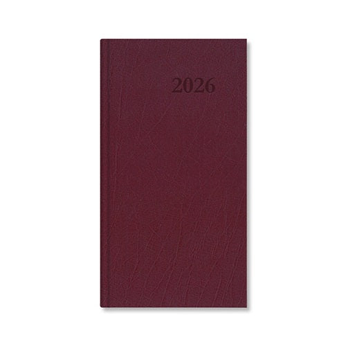 Határidőnapló Period Standard Zsebnaptár álló bordó műbőr 2026