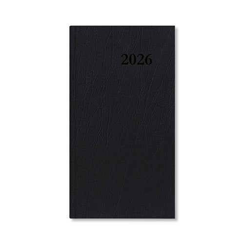 Határidőnapló Period Standard Zsebnaptár álló fekete műbőr 2026