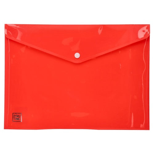 Irattartó tasak BiroTime A/4 patentos piros