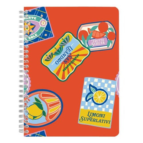 Jegyzetfüzet Clairefontaine Dolce Amore A/5, spirálos, 74 lapos, vonalas, vegyes minta