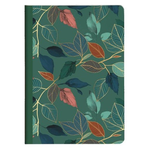 Jegyzetfüzet Clairefontaine Gaia kék, A/5, 14,8x21 cm, 48 lapos, vonalas, vegyes minta