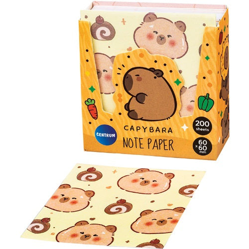 Jegyzettömb CAPYBARA kockatömb 200 lapos 60x60 mm