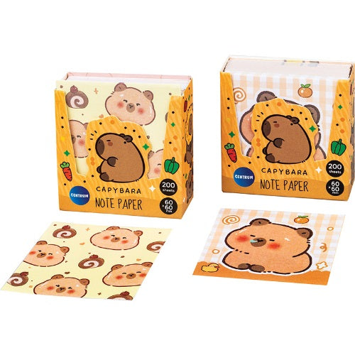 Jegyzettömb CAPYBARA kockatömb 200 lapos 60x60 mm