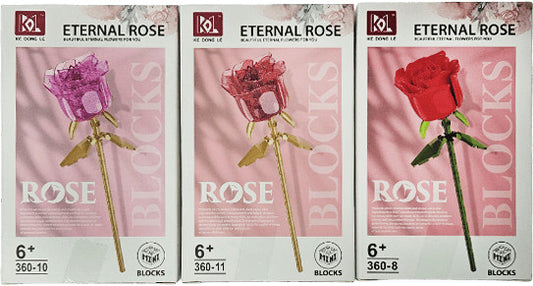 Virág építőkocka készlet, rózsa, többféle változat