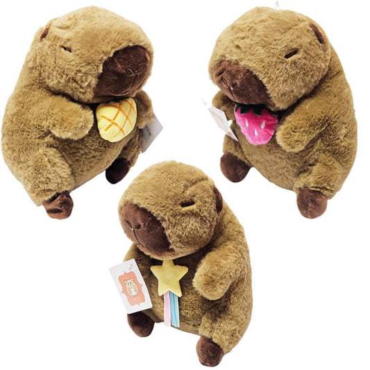Kapibara plüss figura kiegészítőkkel, kb. 22cm, többféle változat