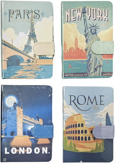 City notesz, A/6, 9x14cm, mágneses záródással, vonalas, többféle változat