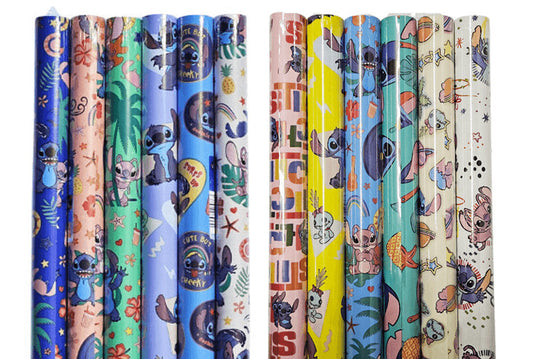 Csomagolópapír, hengeres, 70x200cm, Stitch, többféle szín