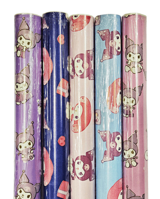 Csomagolópapír, hengeres, 70x200cm, Kuromi, 5 féle